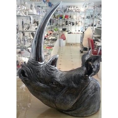 Cabeça de rinoceronte decorativa antiga
