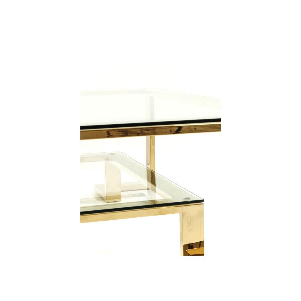 Mesa de centro dorada 120cm RUSH