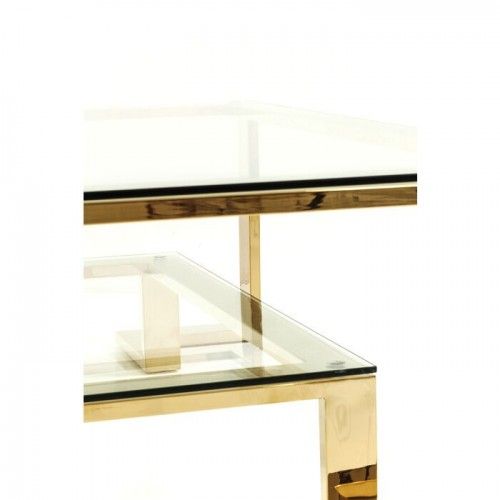 Mesa de café dourada 120cm Rush