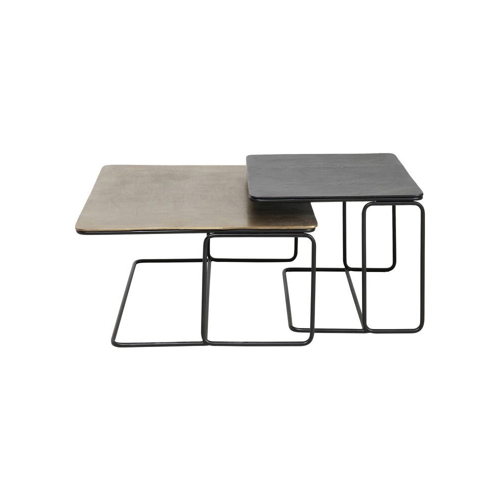 Conjunto de 2 mesas de café gigognes 70cm diego