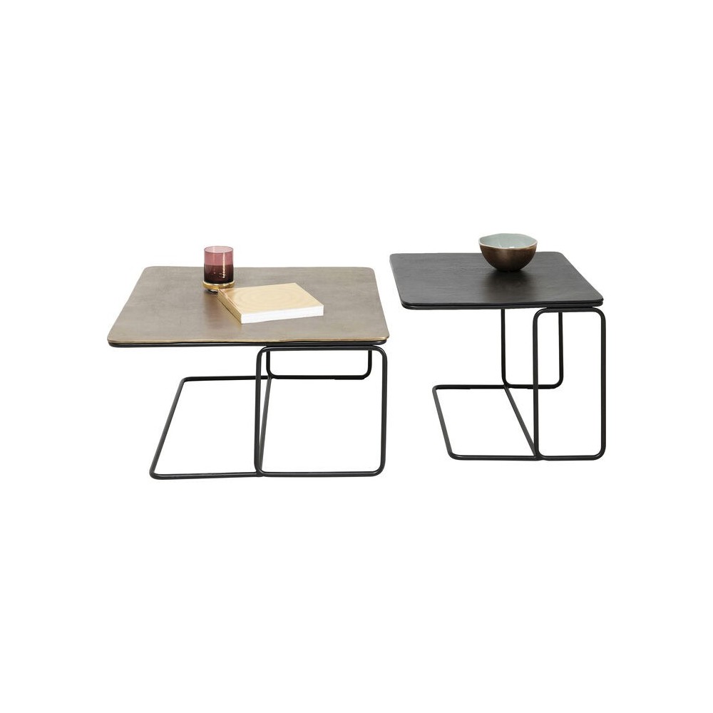 Set of 2 nesting coffee tables 70cm DIEGO