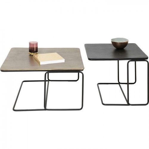 Conjunto de 2 mesas de café gigognes 70cm diego