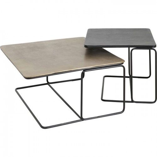 Conjunto de 2 mesas de café gigognes 70cm diego