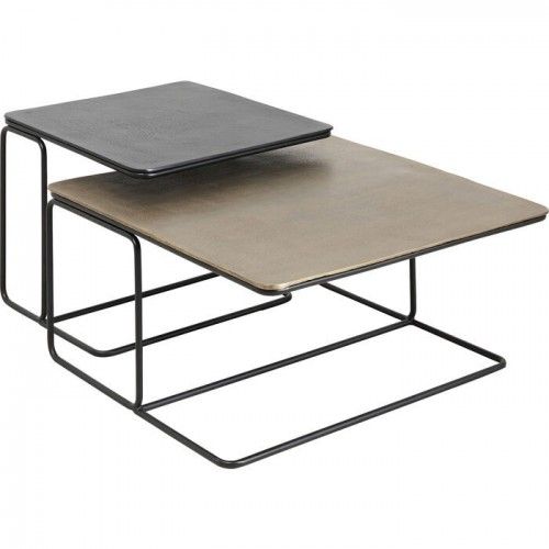Conjunto de 2 mesas de café gigognes 70cm diego