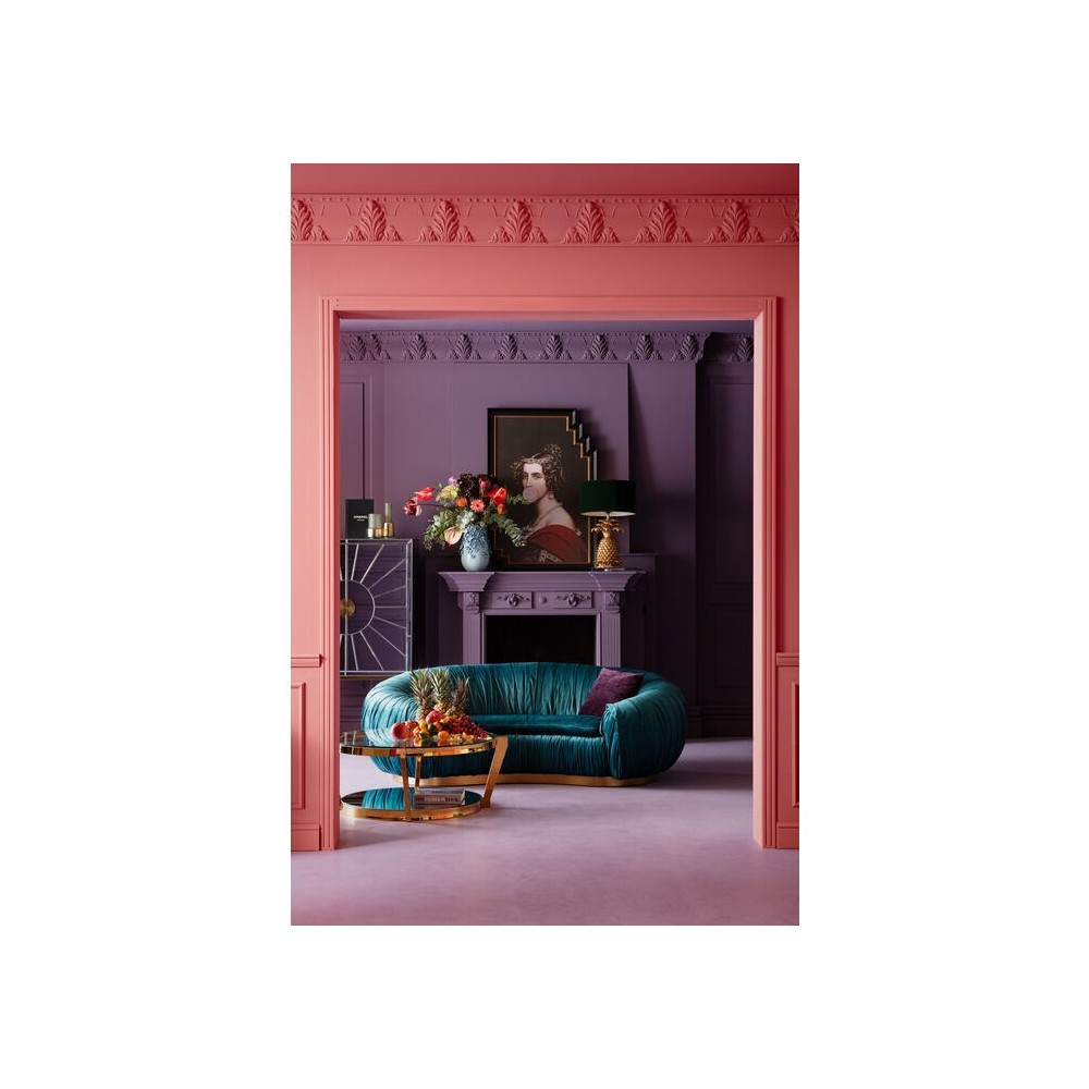 Goldfarbener Couchtisch 90 cm MONOCOLO