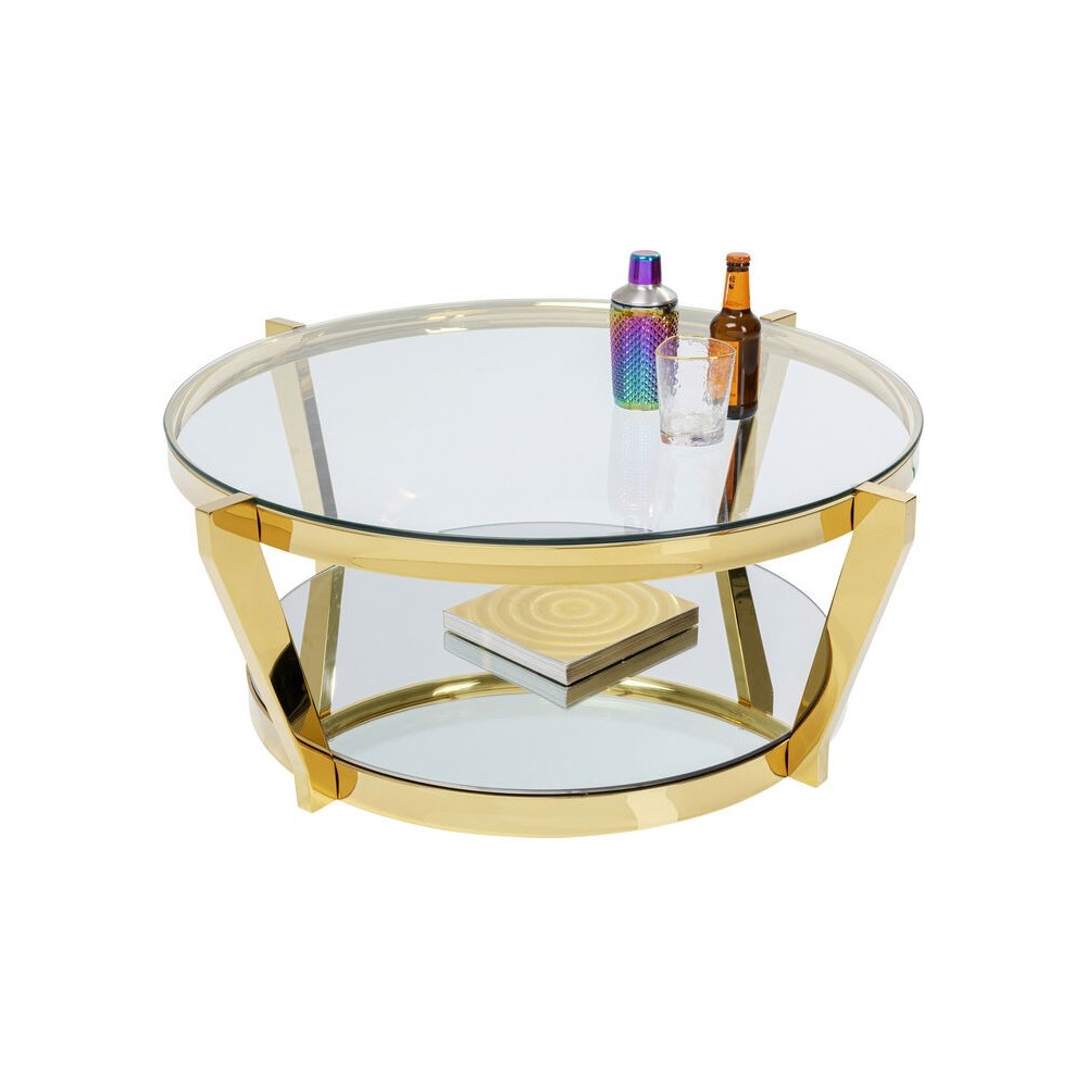 Table basse dorée 90cm MONOCOLO