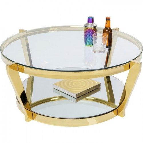 Table basse dorée 90cm MONOCOLO