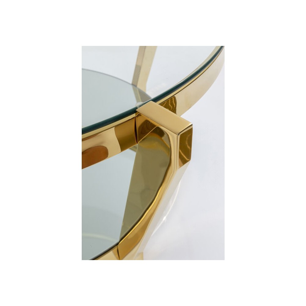 Goldfarbener Couchtisch 90 cm MONOCOLO