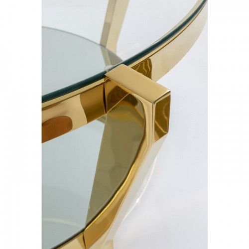 Goldfarbener Couchtisch 90 cm MONOCOLO