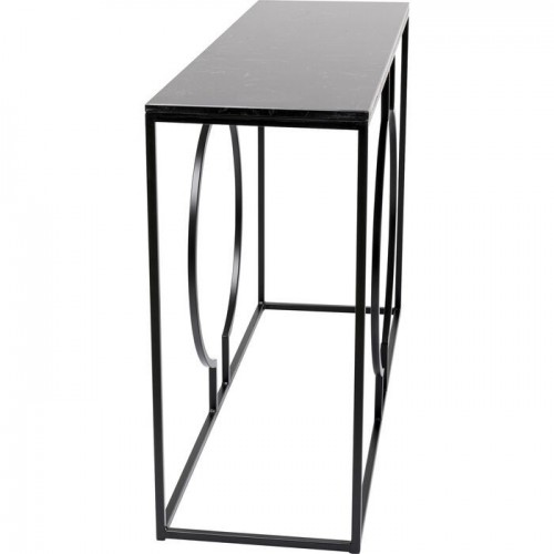 Consola MIAMI negra con tablero mármol 120 cm KARE Design — vista lateral
