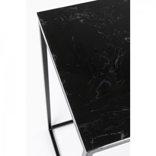Consola MIAMI preta com tampo mármore 120 cm KARE Design — detalhe do padrão marmoreado