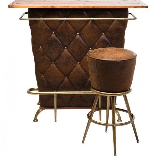 Brown Leather Brown Rockstar Bar