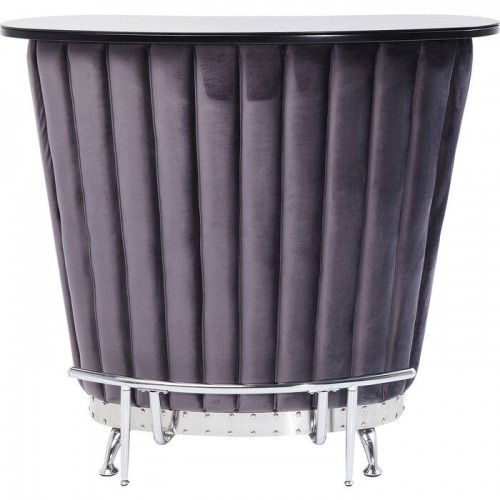 Table de bar velours gris ROCKSTAR
