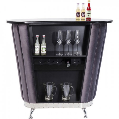 Mesa alta ROCKSTAR de terciopelo gris