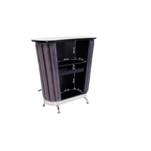 Mesa alta ROCKSTAR de terciopelo gris