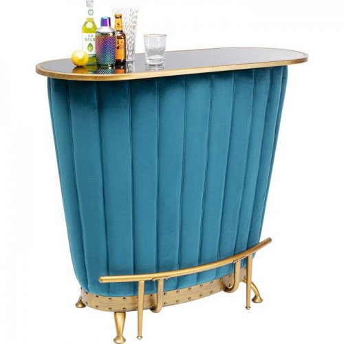 ROCKSTAR blue velvet bar table
