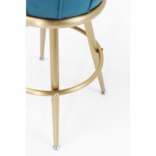 Tabouret de bar velours bleu LADY ROCK