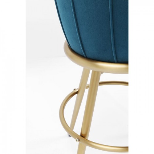 Tabouret de bar velours bleu LADY ROCK