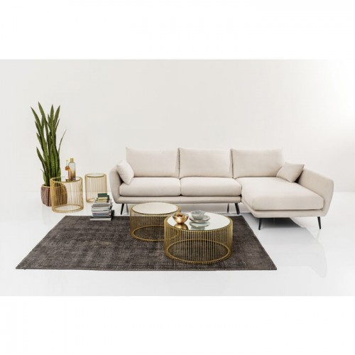Canapé d'angle droit crème 275cm AMALFI