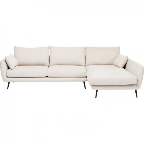 Sofá ângulo de creme direito 275cm amalfi