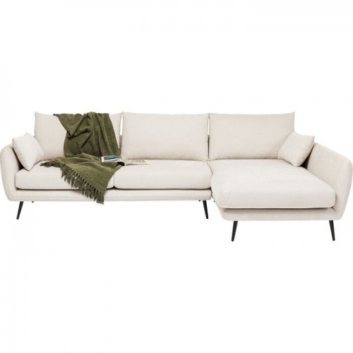 Cream right corner sofa 275cm AMALFI
