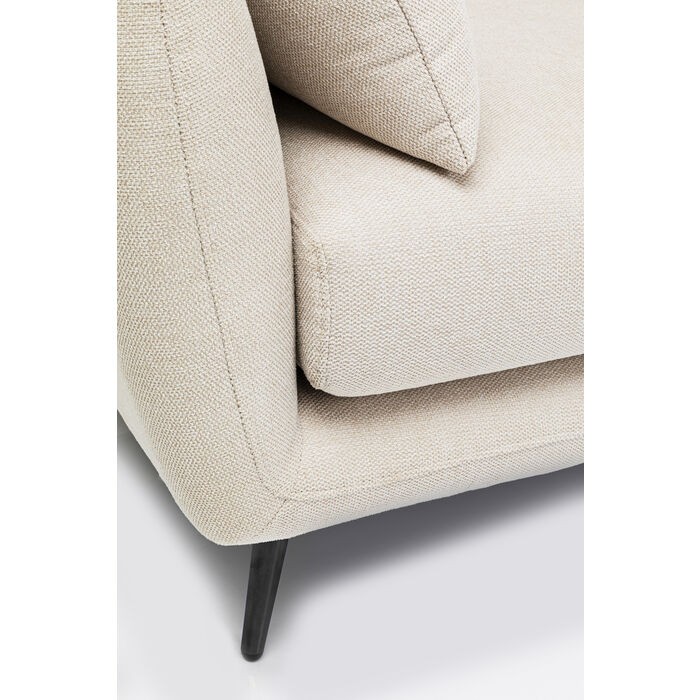 Canapé d’angle AMALFI angle droit crème 275 cm KARE Design — texture du tissu et couture