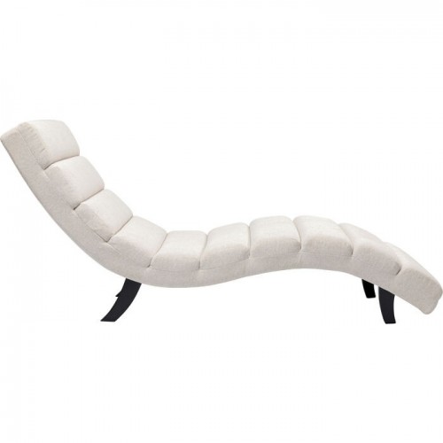Chaise longue BALOU crème relaxstoel 190 cm KARE Design — zijaanzicht