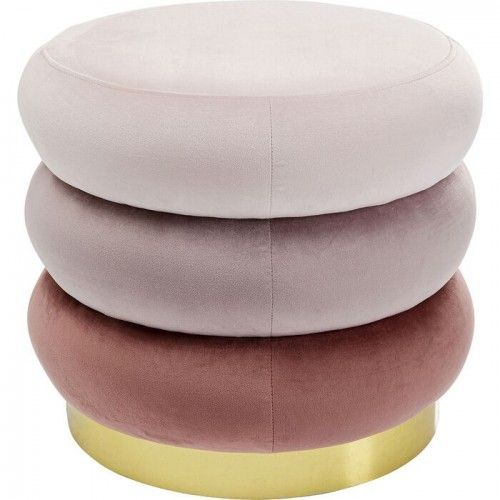 Samthocker in 3 violetten Farben SANDWICH