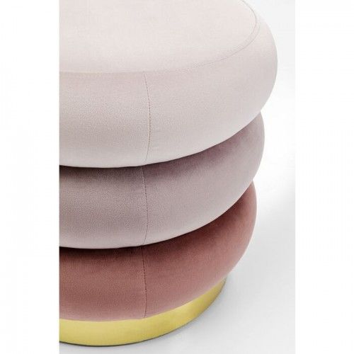 Taburete de terciopelo de 3 colores SANDWICH