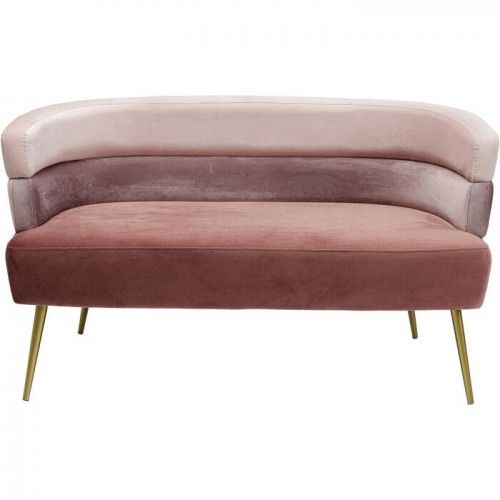 Sofá de veludo 3 cores sanduíche rosa
