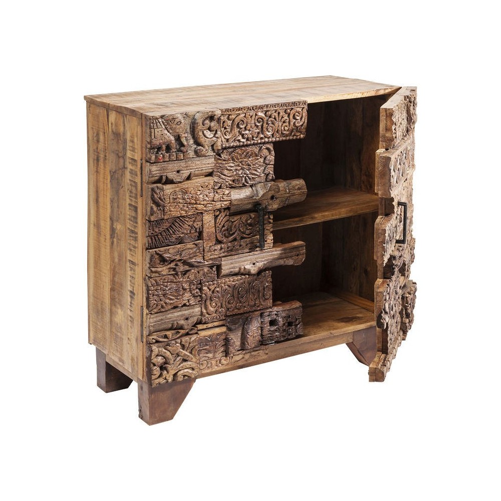 COMMODE 2 PORTES PATCHWORK EN BOIS SURPRISE NATURE KARE DESIGN