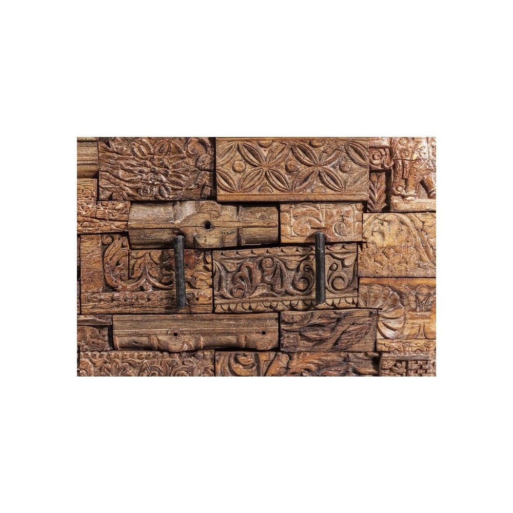 COMMODE 2 PORTES PATCHWORK EN BOIS SURPRISE NATURE KARE DESIGN