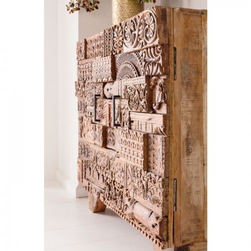 SORPRESA NATURALEZA MADERA PATCHWORK COFRE 2 PUERTAS DISEÑO KARE