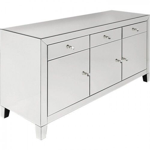 Dressoir LUXURY zilveren spiegelglas 140 cm KARE Design — vooraanzicht