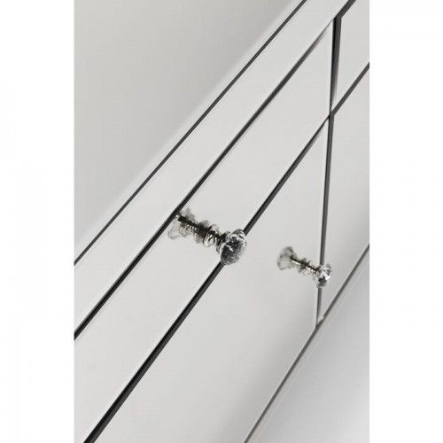 Dressoir LUXURY zilveren spiegelglas 140 cm KARE Design — detail van het handvat