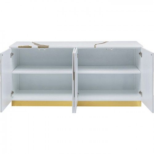 Aparador blanco y dorado 165cm CRACKED