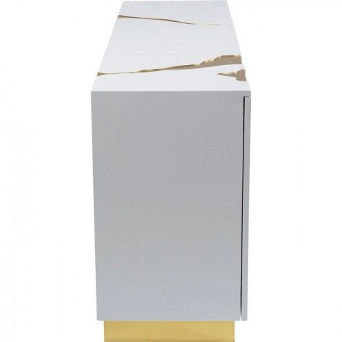 Buffet branco e dourado 165cm rachado