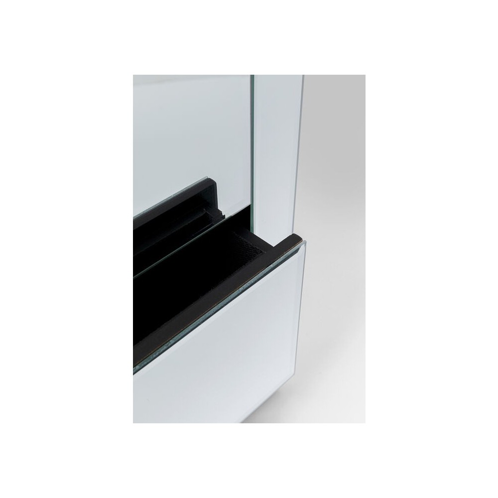 Comodino argento con 3 cassetti LUXURY