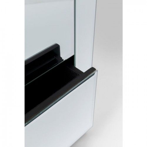 Comodino argento con 3 cassetti LUXURY