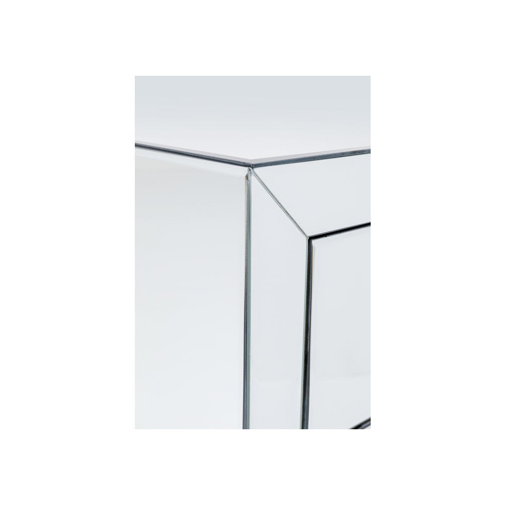 Comodino argento con 3 cassetti LUXURY