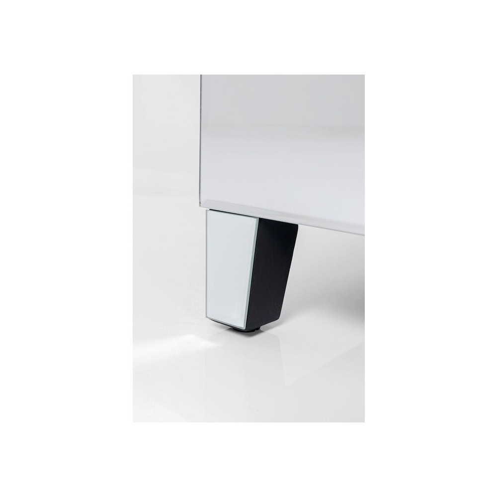 Silberner Nachttisch mit 3 Schubladen LUXURY