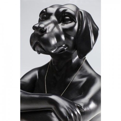 Dekofigur Schwarzer Gangsterhund