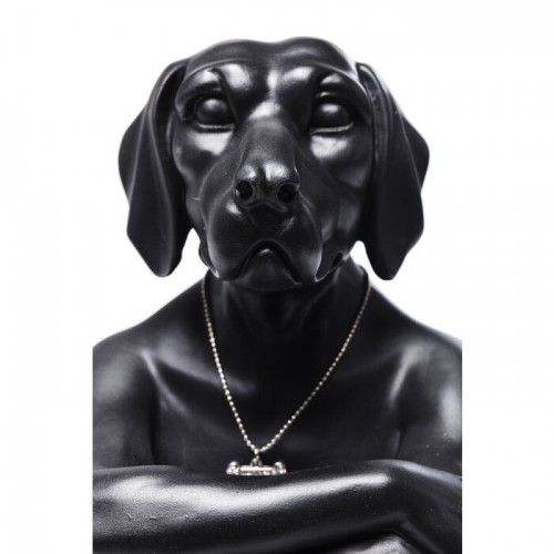 Dekofigur Schwarzer Gangsterhund