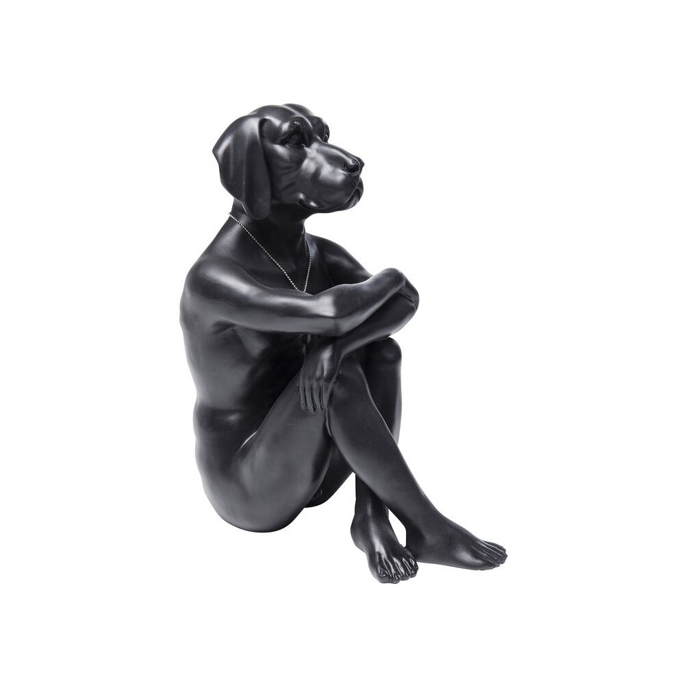 Estatueta GANGSTER DOG preto KARE Design — vista a três quartos oposta