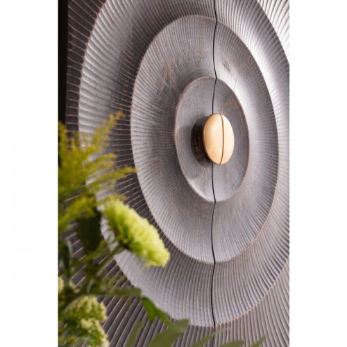 Armoire décorative MADEIRA noire relief circulaire 140 cm KARE Design — détail du relief
