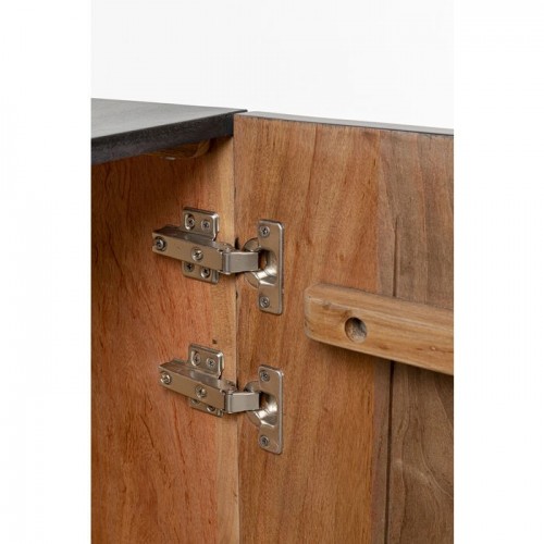 Dekorativer Schrank MADEIRA schwarz mit Kreisrelief 140 cm KARE Design — Scharnier im Detail