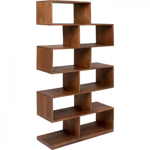 Standregal AUTHENTICO massives Mangoholz Zickzack 180 cm KARE Design — Vorderansicht