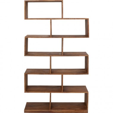 Étagère sur pied AUTHENTICO manguier massif zigzag 180 cm KARE Design — vue de face 2