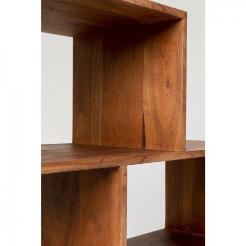 Staande boekenkast AUTHENTICO massief mangohout zigzag 180 cm KARE Design — detail van houtnerf