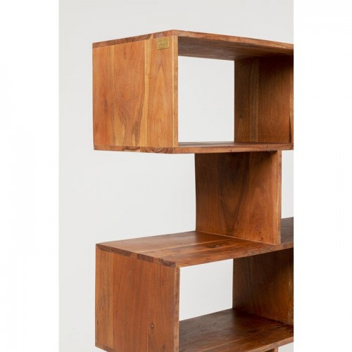 Scaffale da terra AUTHENTICO mango massello zigzag 180 cm KARE Design — prodotto intero su sfondo chiaro